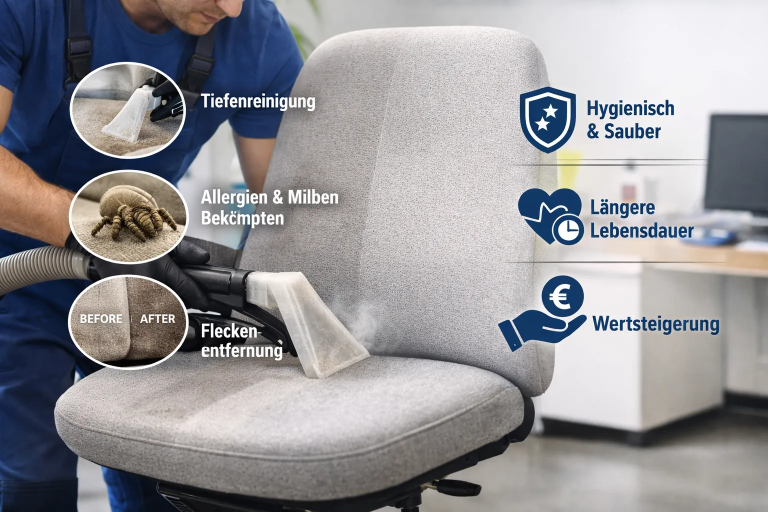 Warum Professionelle Stuhlreinigung Sinnvoll Ist